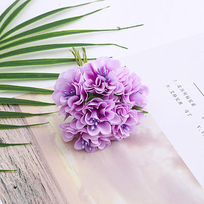 6 buc Stămine de mătase Buchet de flori artificiale Decorare pentru petrecerea de nuntă DIY Coroană lucrată manual Cadou Scrapbooking Artizanat Flori false