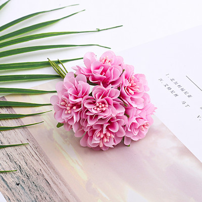 6 buc Stămine de mătase Buchet de flori artificiale Decorare pentru petrecerea de nuntă DIY Coroană lucrată manual Cadou Scrapbooking Artizanat Flori false