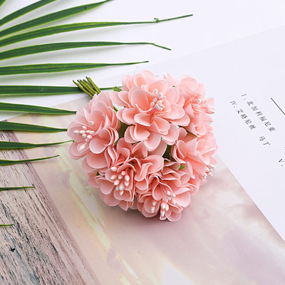 6 buc Stămine de mătase Buchet de flori artificiale Decorare pentru petrecerea de nuntă DIY Coroană lucrată manual Cadou Scrapbooking Artizanat Flori false