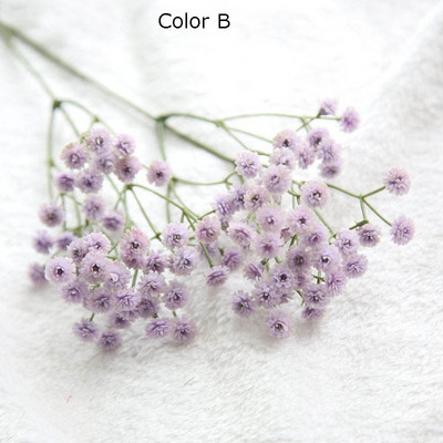 90 de capete Flori artificiale Respirație falsă a bebelușului Gypsophila Decorare nuntă Zi de naștere Bricolaj Recuzită foto Capete de flori Ramă