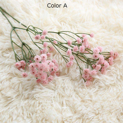 90 de capete Flori artificiale Respirație falsă a bebelușului Gypsophila Decorare nuntă Zi de naștere Bricolaj Recuzită foto Capete de flori Ramă