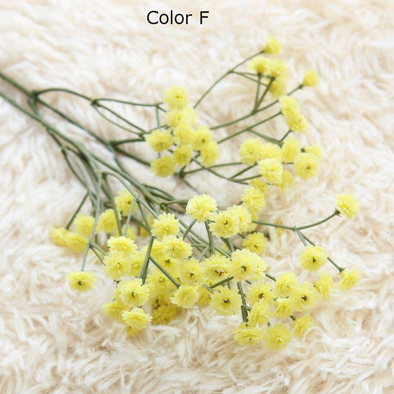 90 de capete Flori artificiale Respirație falsă a bebelușului Gypsophila Decorare nuntă Zi de naștere Bricolaj Recuzită foto Capete de flori Ramă