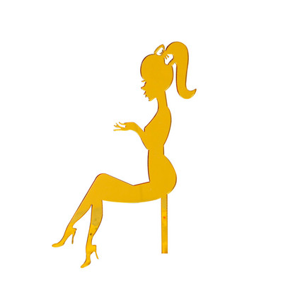 Új magassarkú hölgy boldog születésnapot akril tortafedő esküvői lányoknak 16 18 21 születésnapi tortadíszek