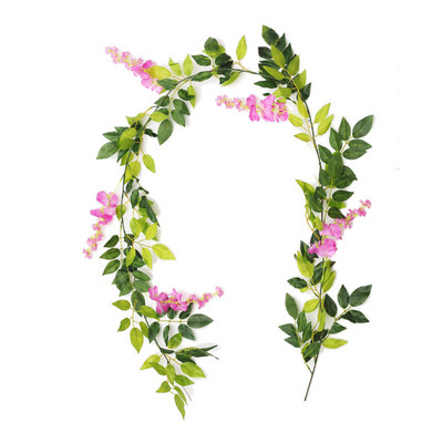 7 jalga 2 m lillepael Kunstlik Wisteria viinapuu vanik Taimed Lehestik Õues Kodu Järelill Võltslilled Rippseinakaunistused