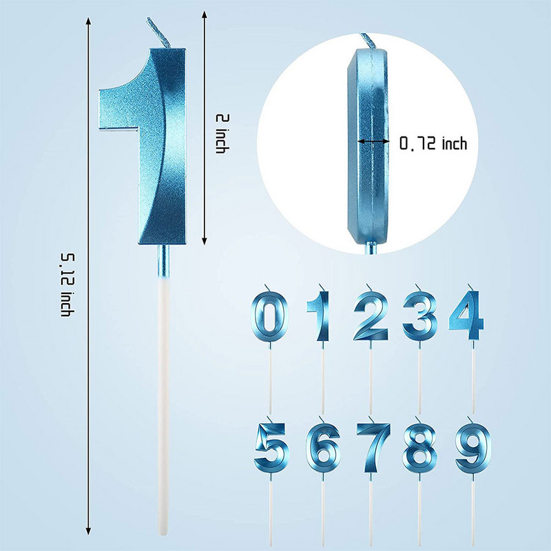 1 buc Număr Lumânări pentru Ziua Nașterii Tort Topper Decorare pentru petrecerea de Naștere Tort de nuntă Lumânare Favoare Articole Instrumente pentru decorarea torturilor