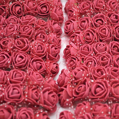 144 ks 2 cm umelé mini penové ružové kvety kytica svadobné kvety dekorácia scrapbooking umelé kvety veniec DIY remeselné darčeky