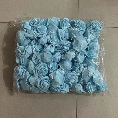 20/30/50 gab. 8CM mākslīgās PE putu rožu ziedi galvas līgavas pušķis zieds kāzu ballītei dekoratīvs albums, DIY zieds