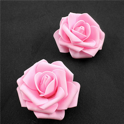 20/30/50 gab. 8CM mākslīgās PE putu rožu ziedi galvas līgavas pušķis zieds kāzu ballītei dekoratīvs albums, DIY zieds