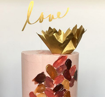 Kézzel írt szerelem Esküvői akril tortafeltétek Valentin-napi cupcake fedő esküvői Valentin-napi party tortadíszítés