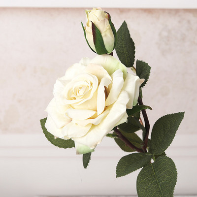 JAUNS skaists liels rozes zars mākslīgā zīda ziedi mājas kāzu dekorēšana retro rudens lielas rozes baltu viltus ziedu dekors