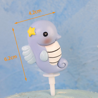 Decorat pentru tort cu scoici de mare, stea de mare, pentru petrecere de aniversare, pentru baby shower, pentru nunta, pentru tema petrecerii sub mare