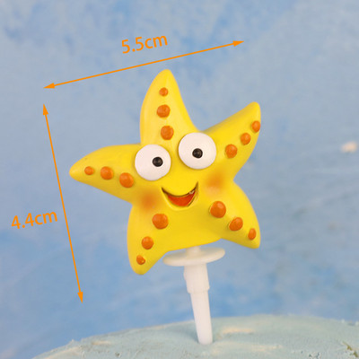 Decorat pentru tort cu scoici de mare, stea de mare, pentru petrecere de aniversare, pentru baby shower, pentru nunta, pentru tema petrecerii sub mare