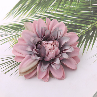 6db Dahlia mesterséges selyem virágfejek esküvői dekorációhoz Rózsa barkács koszorús ajándékdoboz Scrapbooking kézműves hamis virágfej