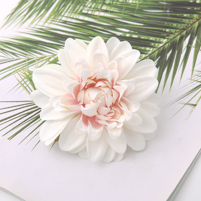 6db Dahlia mesterséges selyem virágfejek esküvői dekorációhoz Rózsa barkács koszorús ajándékdoboz Scrapbooking kézműves hamis virágfej