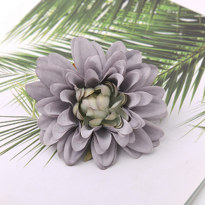 6db Dahlia mesterséges selyem virágfejek esküvői dekorációhoz Rózsa barkács koszorús ajándékdoboz Scrapbooking kézműves hamis virágfej