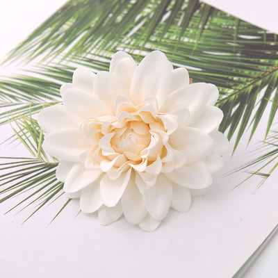 6db Dahlia mesterséges selyem virágfejek esküvői dekorációhoz Rózsa barkács koszorús ajándékdoboz Scrapbooking kézműves hamis virágfej