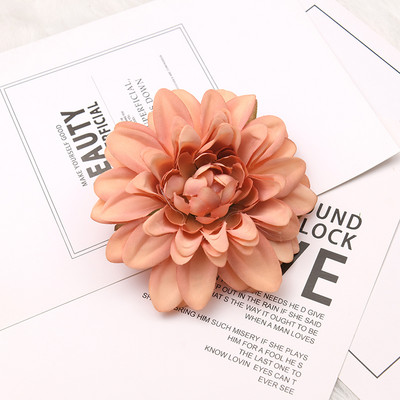 6db Dahlia mesterséges selyem virágfejek esküvői dekorációhoz Rózsa barkács koszorús ajándékdoboz Scrapbooking kézműves hamis virágfej