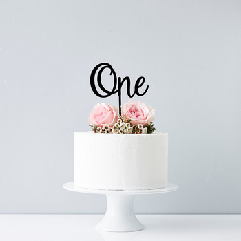 One First Birthday Cake Topper DIY Baking Supplies Wood Letter Εργαλεία διακόσμησης τούρτας Επιδόρπιο Διακόσμηση πάρτι Μπομπονιέρα γενεθλίων