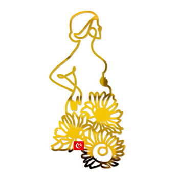 Τέχνη Έγκυος Γυναίκα Χρόνια Πολλά Κέικ Topper Ακρυλικό Χρυσό Γυναικείο Πρόσωπο Γαμήλιο Αποτύπωμα Μωρού Τούρτα Topper Party Cake Διακοσμήσεις