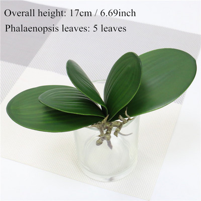 1db Mesterséges Növények Real Touch Phalaenopsis Leaf Dekoratív Virágok Barkácsolás Segédanyag Virág Dekoráció Orchidea Levelek