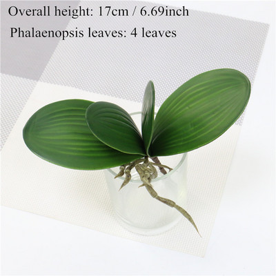 1db Mesterséges Növények Real Touch Phalaenopsis Leaf Dekoratív Virágok Barkácsolás Segédanyag Virág Dekoráció Orchidea Levelek