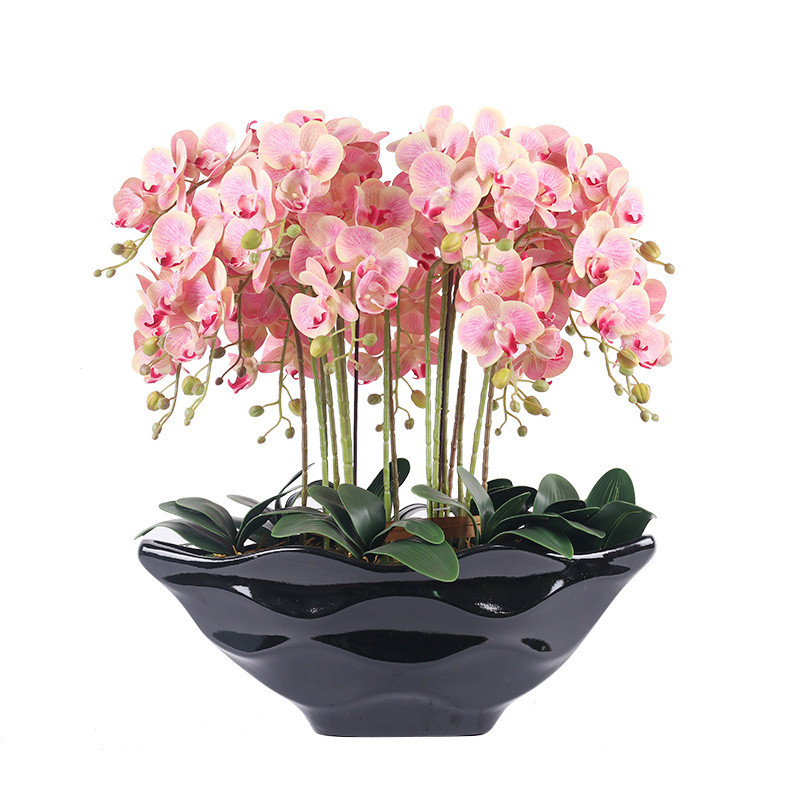 1db Mesterséges Növények Real Touch Phalaenopsis Leaf Dekoratív Virágok Barkácsolás Segédanyag Virág Dekoráció Orchidea Levelek