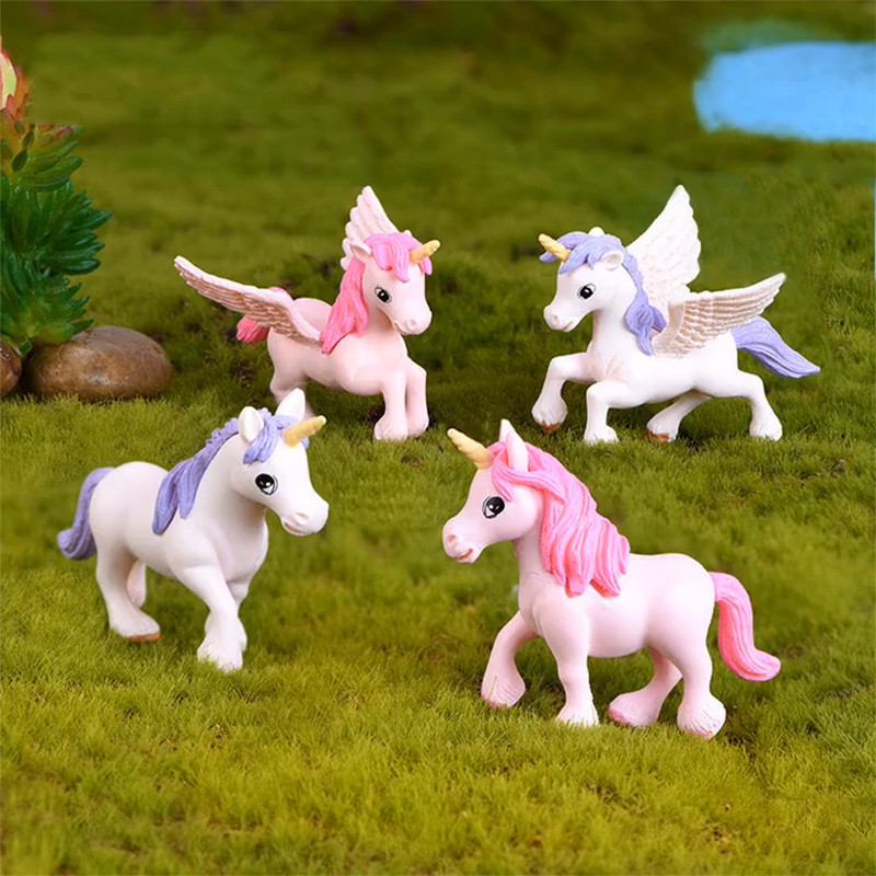 Ükssarviku koogitops Miniatuurne Pegasuse vikerkaarekuju, naine, inglitiivad, sünnipäeva pulmakoogi kaunistus