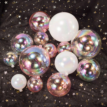 3/4/5 бр. Bubble Balls Cake Topper Прозрачна цветна пластмасова топка Декорация на торта Коледна сватба Рожден ден Орнаменти за печене