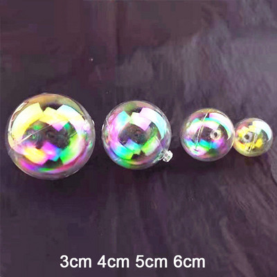 3/4/5 buc Bubble Balls Cake Topper Transparente, Colorate, Din Plastic, Decor Tort, Crăciun, Nunta, Zile de Naștere, Ornamente pentru Coacere