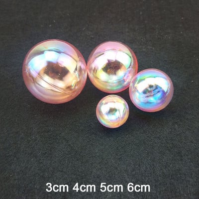 3/4/5 buc Bubble Balls Cake Topper Transparente, Colorate, Din Plastic, Decor Tort, Crăciun, Nunta, Zile de Naștere, Ornamente pentru Coacere