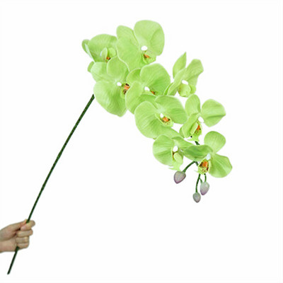 9 κεφαλές 98 εκ. τεχνητά λουλούδια ορχιδέας πεταλούδας Ψεύτικος σκόρος ορχιδέες λουλούδια για χριστουγεννιάτικο φεστιβάλ γάμου διακόσμηση σπιτιού