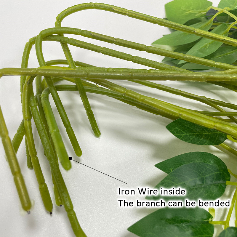 Netikros Visterija dirbtinės gėlės vynmedžio gebenės lapų girlianda, skirta vestuvių arkai gėlių dekoravimui namų sienos augalas gėlių dekoras 110 cm Wisteria