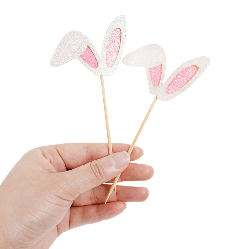12db Nyúl Cupcake Topper Húsvéti Party Dekoráció Nyuszi Torta Feltétek Zászlók Gyerekek Születésnapi Torta Dekor Boldog Húsvéti Ünnepeket