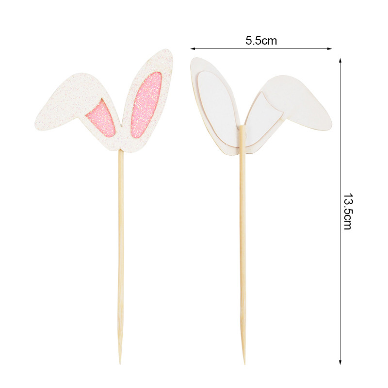 12db Nyúl Cupcake Topper Húsvéti Party Dekoráció Nyuszi Torta Feltétek Zászlók Gyerekek Születésnapi Torta Dekor Boldog Húsvéti Ünnepeket