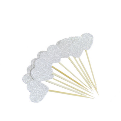 20db Mini Szíves Cupcake Toppers Születésnapi Torta Feltét Díszítő Pick Gyerekek Születésnapi Esküvői Party Dekoráció Babaváró kedvencek