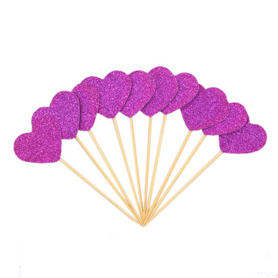 20db Mini Szíves Cupcake Toppers Születésnapi Torta Feltét Díszítő Pick Gyerekek Születésnapi Esküvői Party Dekoráció Babaváró kedvencek
