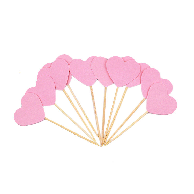 20db Mini Szíves Cupcake Toppers Születésnapi Torta Feltét Díszítő Pick Gyerekek Születésnapi Esküvői Party Dekoráció Babaváró kedvencek