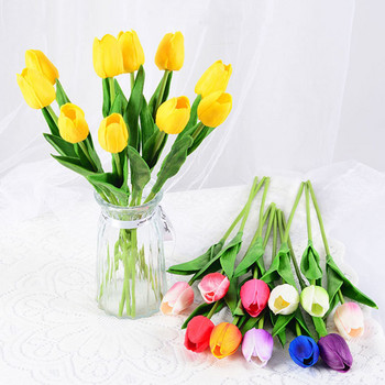 3/5/10PCS Изкуствено цвете от лале Изкуствен букет от лалета Фалшиво цвете за сватбен декор за дома и градината