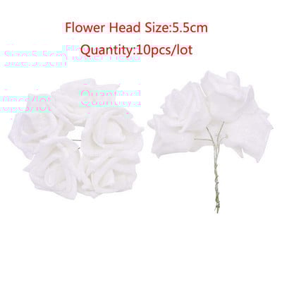 10-36 buc Sclipici Trandafir Roșu Roșu Roz Aur Buchet de flori din spumă de trandafir artificială Decorare pentru petrecere de nuntă Buchet fals