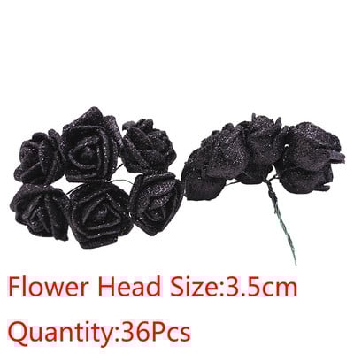 10-36 buc Sclipici Trandafir Roșu Roșu Roz Aur Buchet de flori din spumă de trandafir artificială Decorare pentru petrecere de nuntă Buchet fals