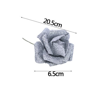 10-36 buc Sclipici Trandafir Roșu Roșu Roz Aur Buchet de flori din spumă de trandafir artificială Decorare pentru petrecere de nuntă Buchet fals