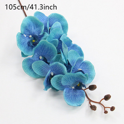 8 capete mari mătase flori artificiale ramură orhidee Phalaenopsis negru burgundă nunta decorațiuni pentru interior flori în ghivece orhidee en-gros