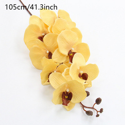 8 capete mari mătase flori artificiale ramură orhidee Phalaenopsis negru burgundă nunta decorațiuni pentru interior flori în ghivece orhidee en-gros
