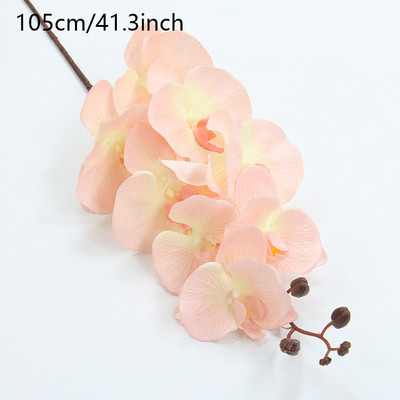 8 capete mari mătase flori artificiale ramură orhidee Phalaenopsis negru burgundă nunta decorațiuni pentru interior flori în ghivece orhidee en-gros