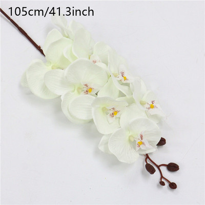 8 capete mari mătase flori artificiale ramură orhidee Phalaenopsis negru burgundă nunta decorațiuni pentru interior flori în ghivece orhidee en-gros