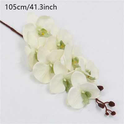 8 capete mari mătase flori artificiale ramură orhidee Phalaenopsis negru burgundă nunta decorațiuni pentru interior flori în ghivece orhidee en-gros