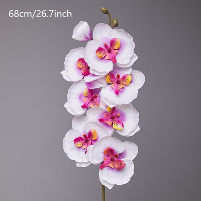 8 capete mari mătase flori artificiale ramură orhidee Phalaenopsis negru burgundă nunta decorațiuni pentru interior flori în ghivece orhidee en-gros
