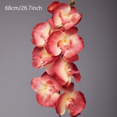8 capete mari mătase flori artificiale ramură orhidee Phalaenopsis negru burgundă nunta decorațiuni pentru interior flori în ghivece orhidee en-gros