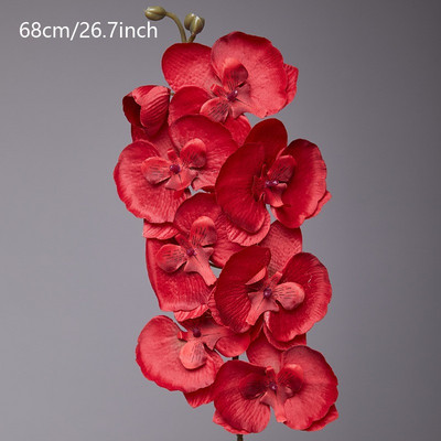 8 capete mari mătase flori artificiale ramură orhidee Phalaenopsis negru burgundă nunta decorațiuni pentru interior flori în ghivece orhidee en-gros