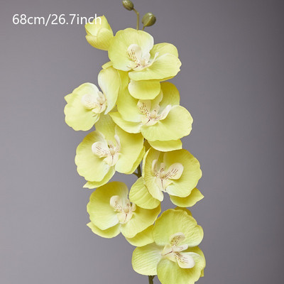 8 capete mari mătase flori artificiale ramură orhidee Phalaenopsis negru burgundă nunta decorațiuni pentru interior flori în ghivece orhidee en-gros